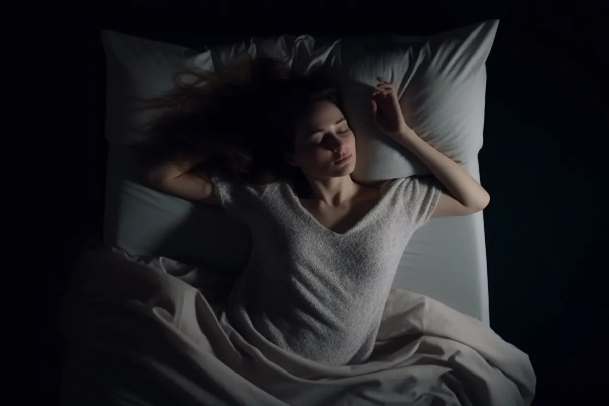 Femme dormant dans son lit