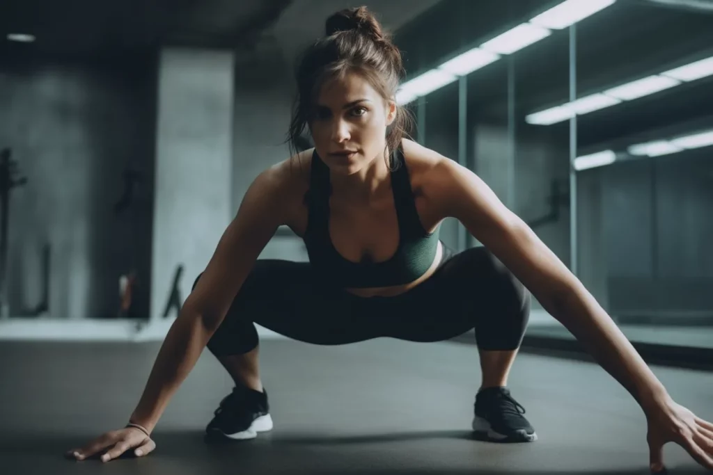 femme faisant du sport en salle - exercices bas du corps