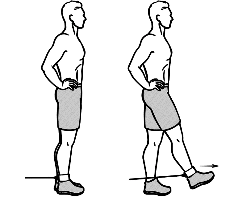 Exercice jambes hip flexor avec tube élastique de musculation